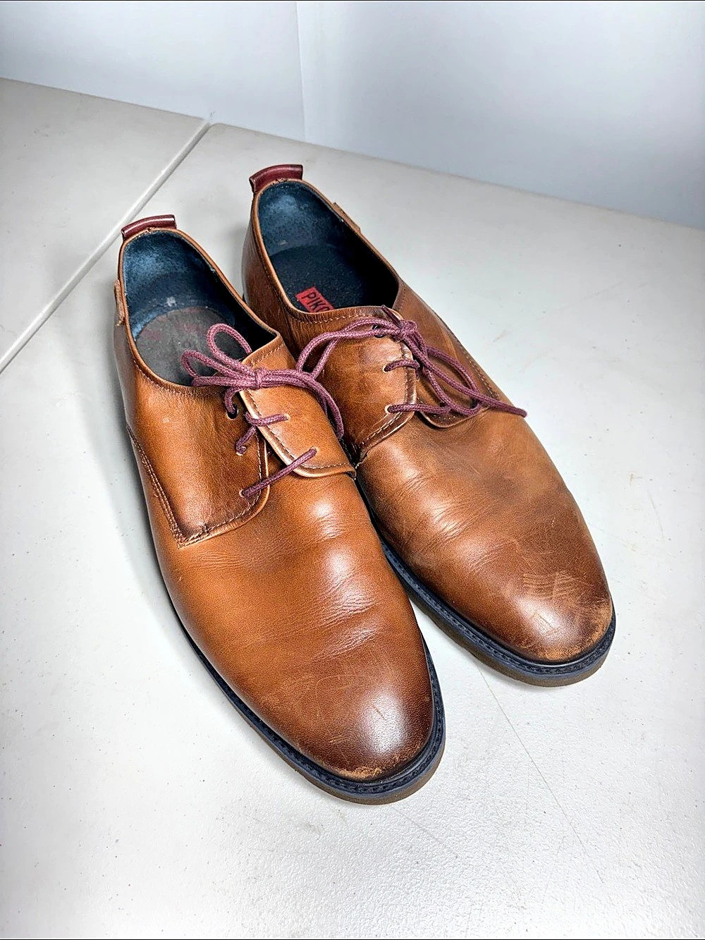 Pikolinos Brown Leather Derby Shoes EU 45